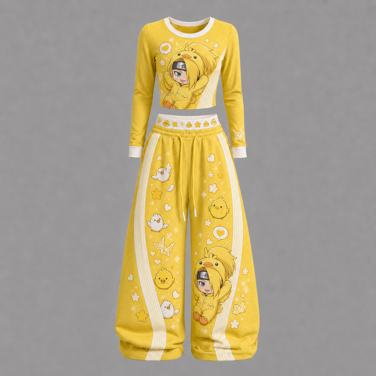 Naruto-Deidara-Long-sleeved double-layer stretch pants set