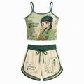 "The Apothecary Diaries" Anime Shorts and Crop Top Set