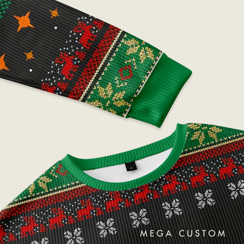 Personalized Christmas Ugly Sweater Computer Design Sweater Gift for Coworkers