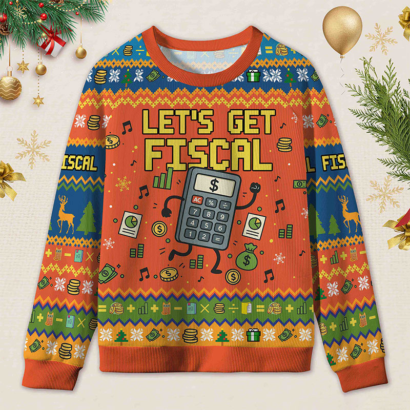 Personalized Accounting Hilarious Ugly Sweater Financial Christmas Gift for Accountants