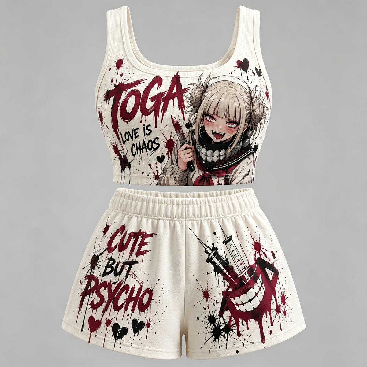 Animescollection My Hero Academia Vest and shorts Two-Piece Set