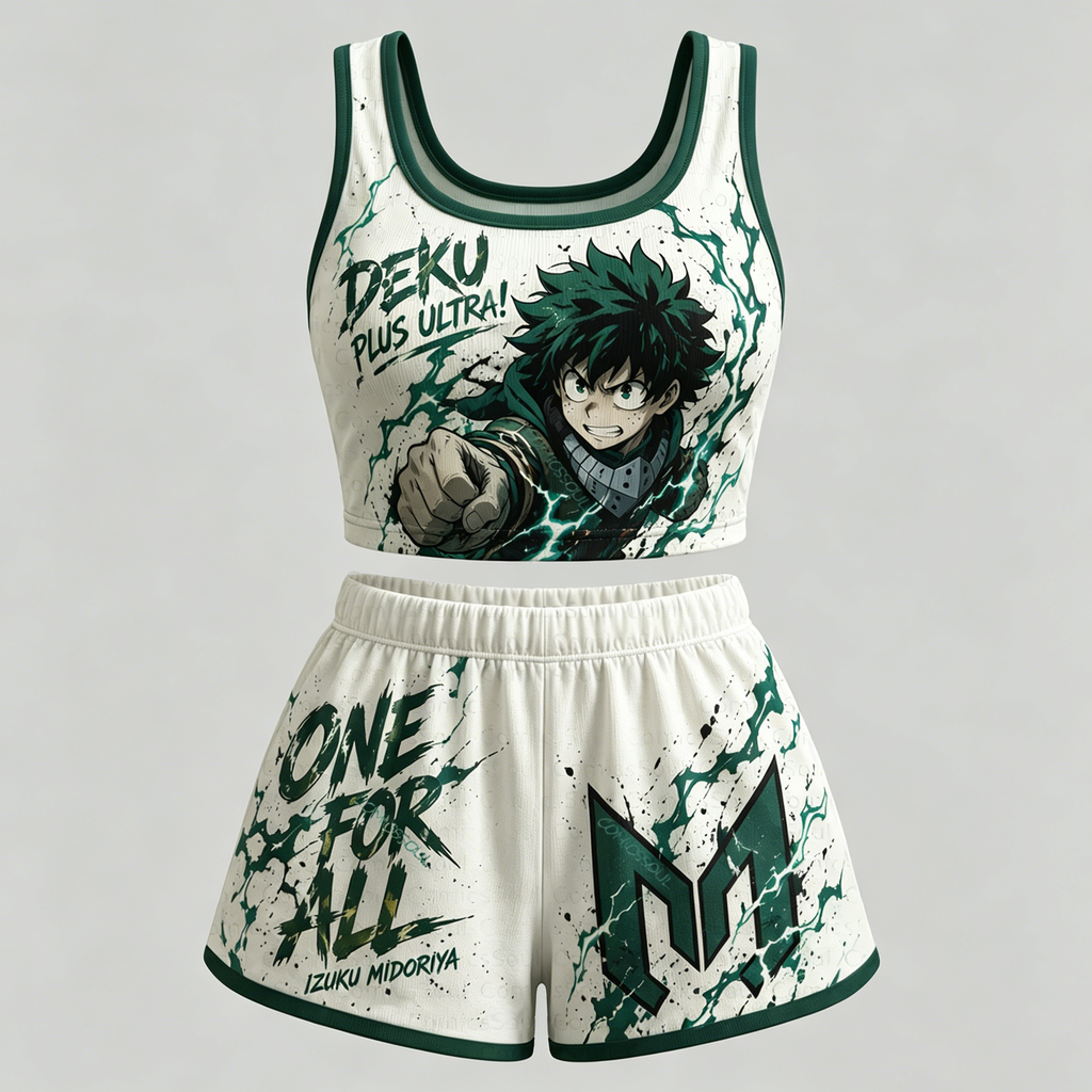 Animescollection My Hero Academia Vest and shorts Two-Piece Set