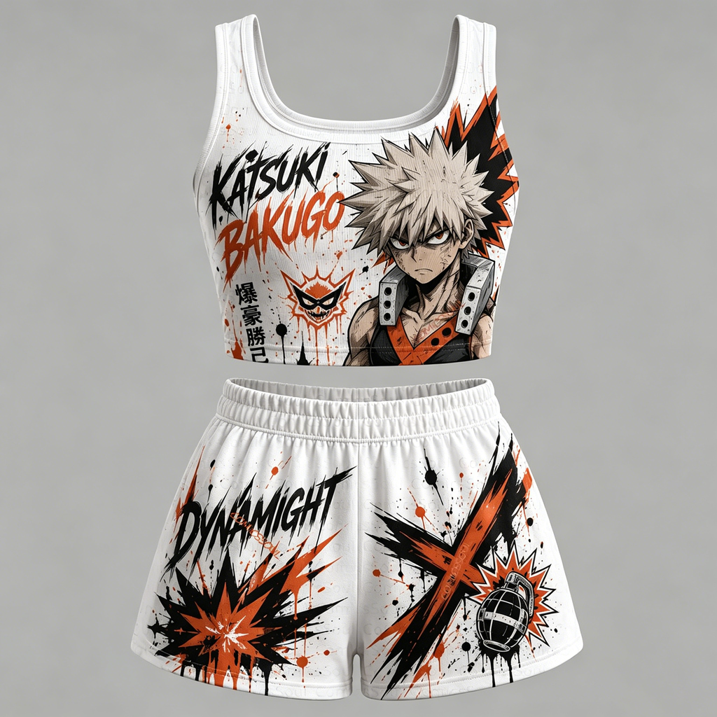 Animescollection My Hero Academia Vest and shorts Two-Piece Set