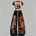 One Piece T-Shirt & Elasticated Trousers Two-Piece Set