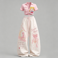Sailor Moon Drawstring Short Sleeve Top & Long Pants Two-Piece Set