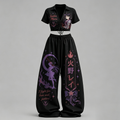 Sailor Moon Drawstring Short Sleeve Top & Long Pants Two-Piece Set
