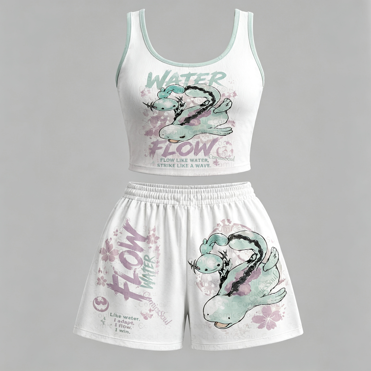 Animescollection Pokémon Vest and shorts Two-Piece Set
