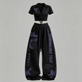 Jujutsu Kaisen Drawstring Short Sleeve Top & Long Pants Two-Piece Set