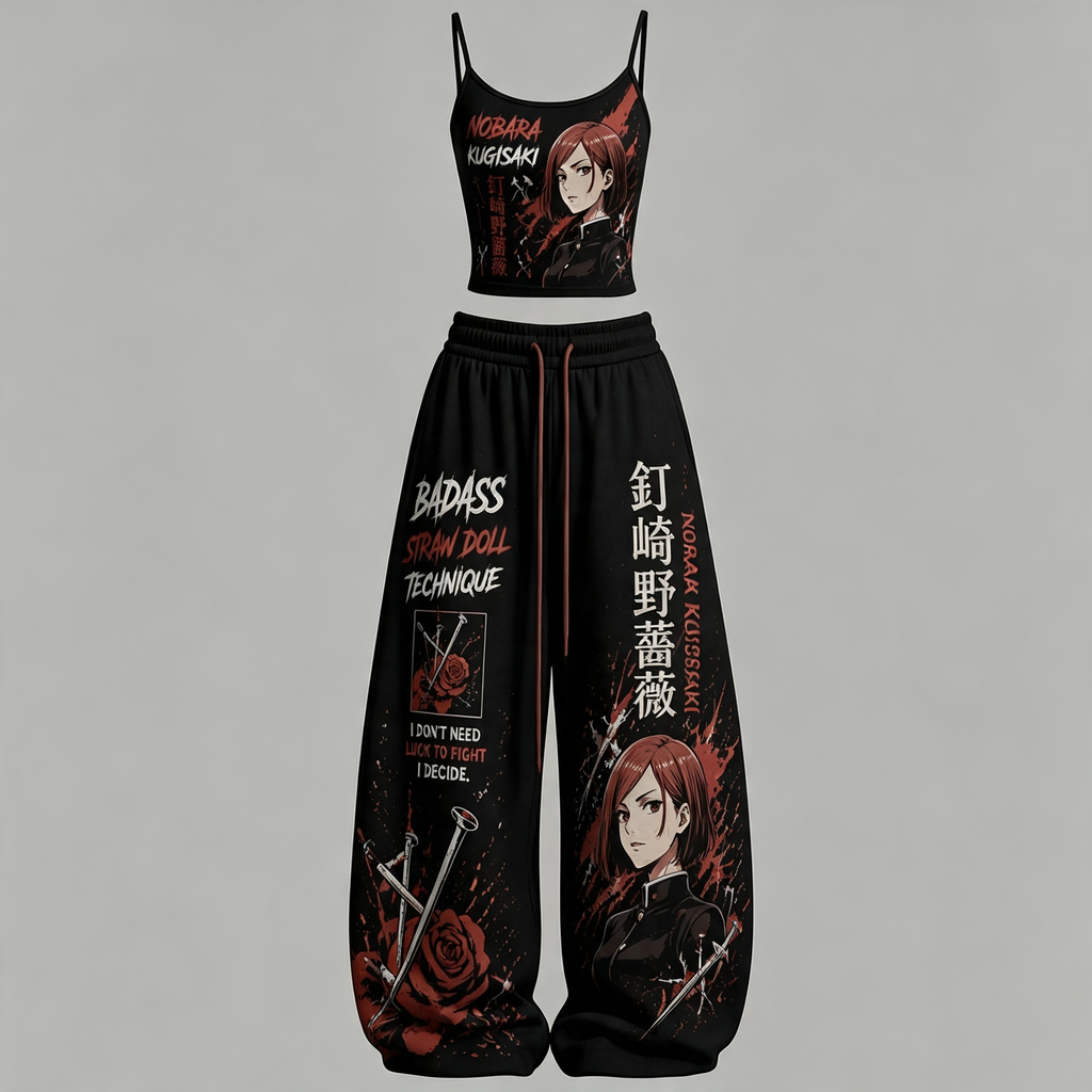 Jujutsu Kaisen Top & Elasticated Trousers Two-Piece Set