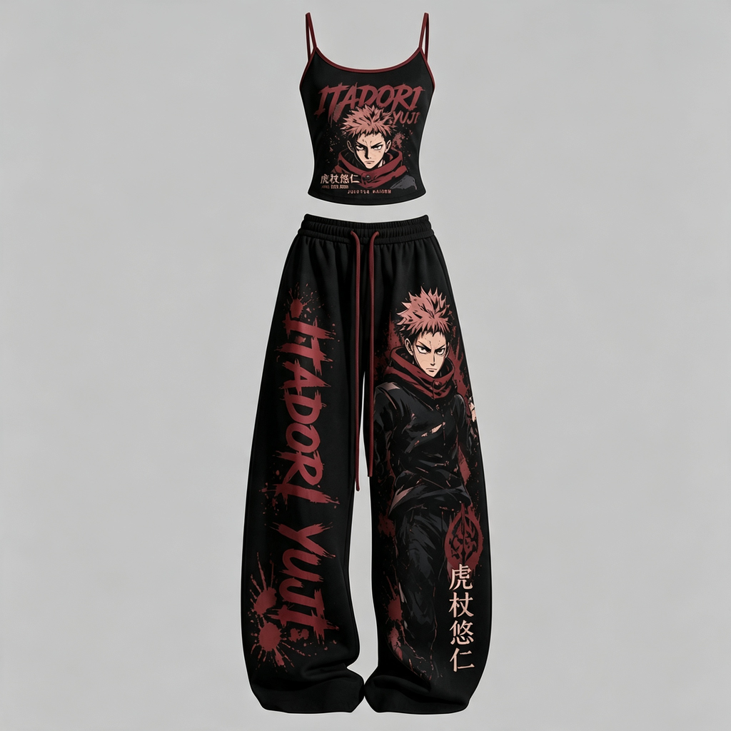 Jujutsu Kaisen Top & Elasticated Trousers Two-Piece Set