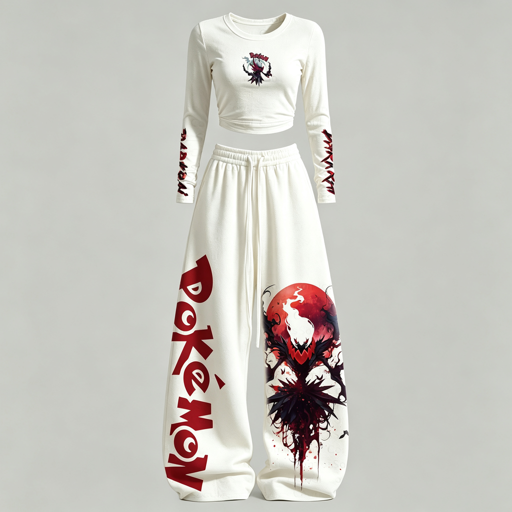 Pokémon Long-sleeved double-layer stretch pants set