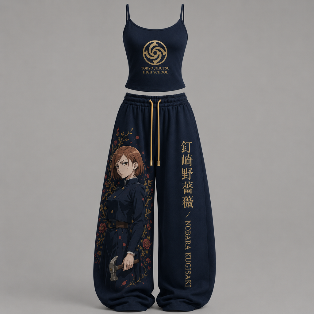 Jujutsu Kaisen Top & Elasticated Trousers Two-Piece Set