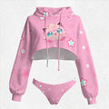 Pokémon Women's Cropped Hoodie & Thong Sets