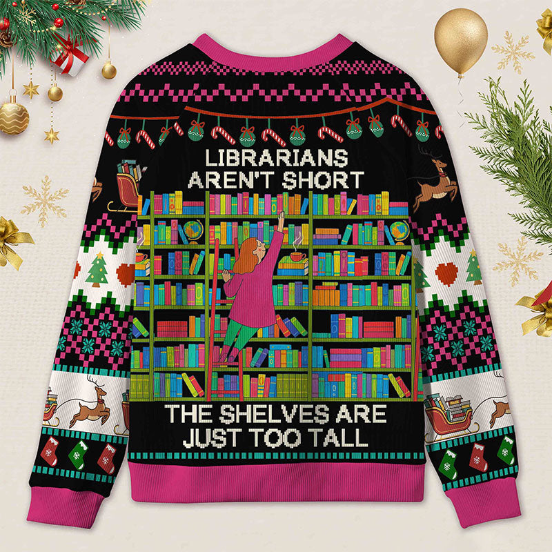Personalized Shelf Crawler Funny Ugly Sweater Office Holiday Party Gift for Librarians
