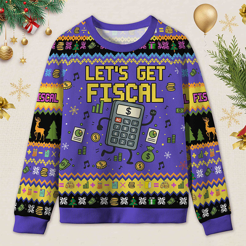 Personalized Accounting Hilarious Ugly Sweater Financial Christmas Gift for Accountants