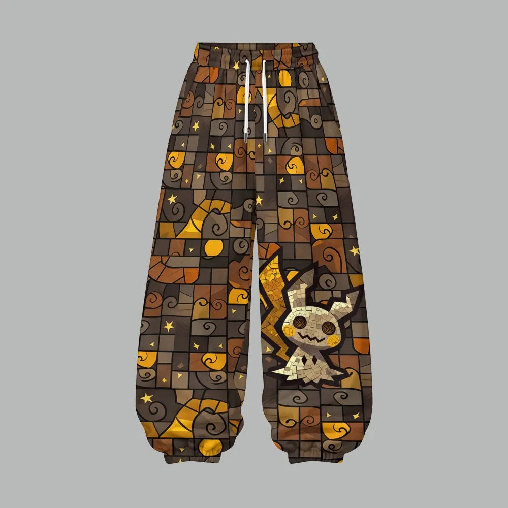 Pokémon Women's Cropped Long Sleeve Hoodie & High Waist Jogger Pants Two Piece Tracksuit Set