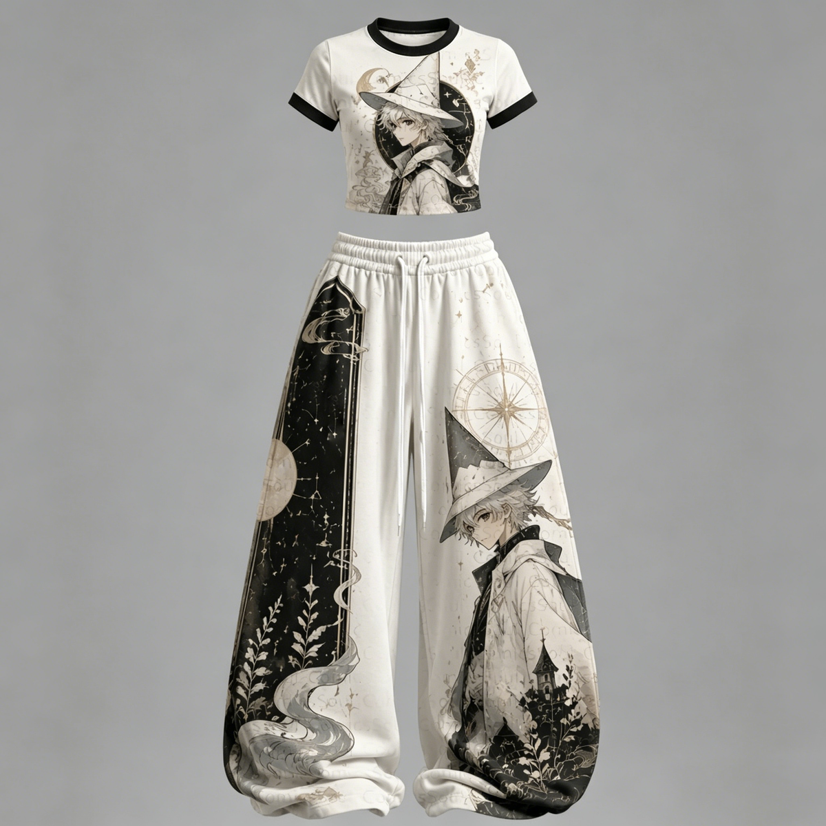 Magic Wizard Series T-Shirt & Elasticated Trousers Two-Piece Set