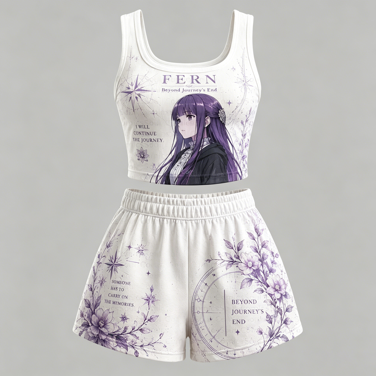Animescollection Frieren Vest and shorts Two-Piece Set