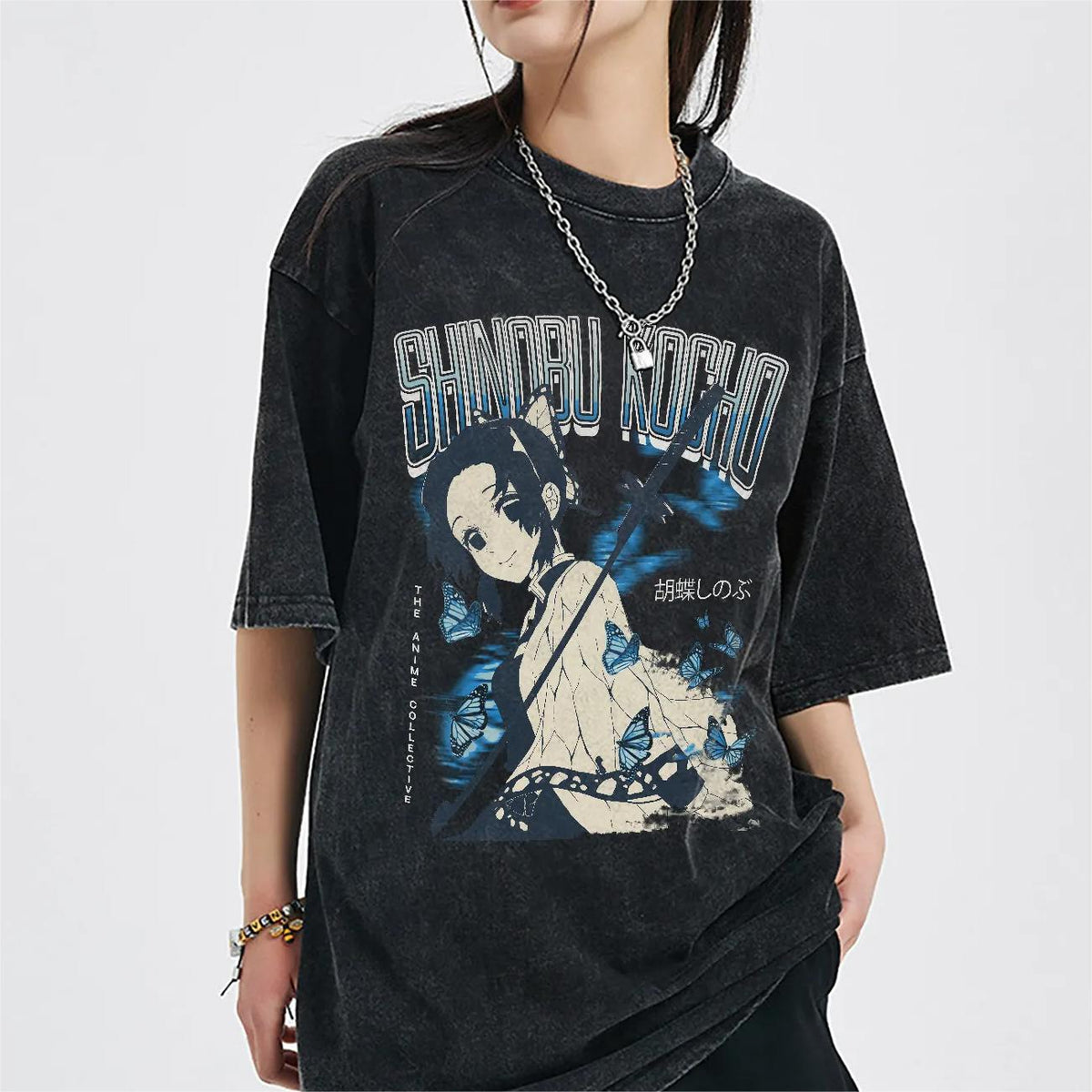 Shinobu Kocho Vintage Oversized T-Shirt | Demon Slayer