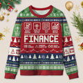Personalized Funny Accounting Finance Ugly Christmas Sweater Gift for Accounting Finance Professionals