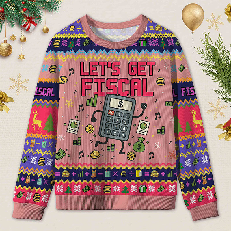 Personalized Accounting Hilarious Ugly Sweater Financial Christmas Gift for Accountants