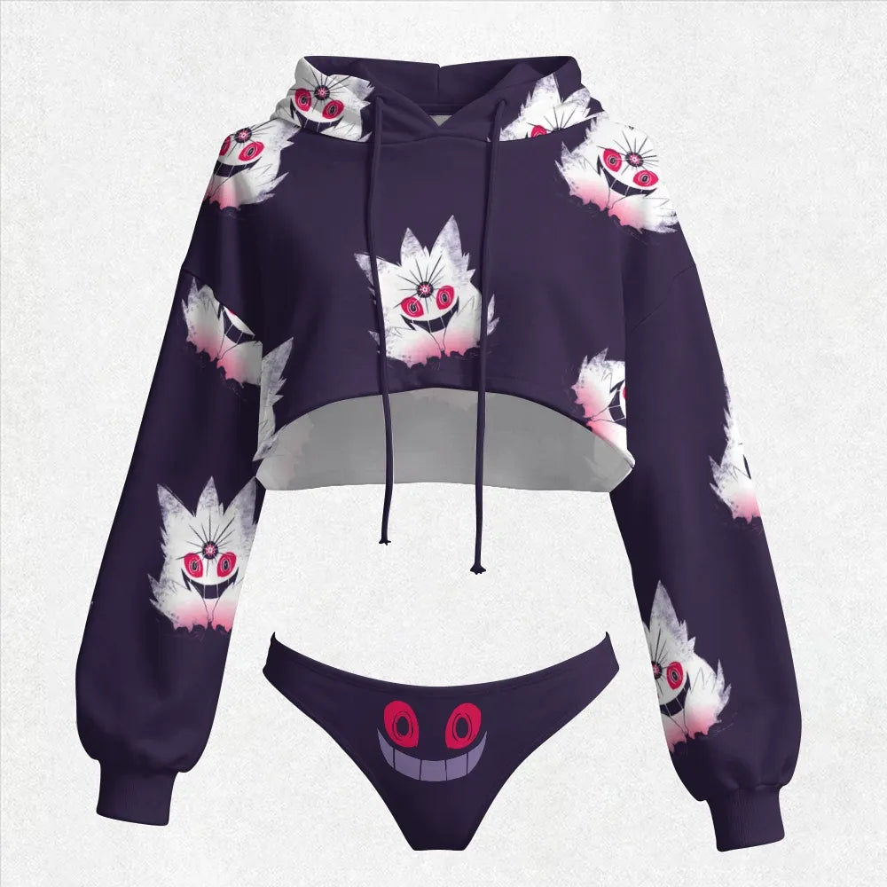 Pokémon Women's Cropped Hoodie & Thong Sets