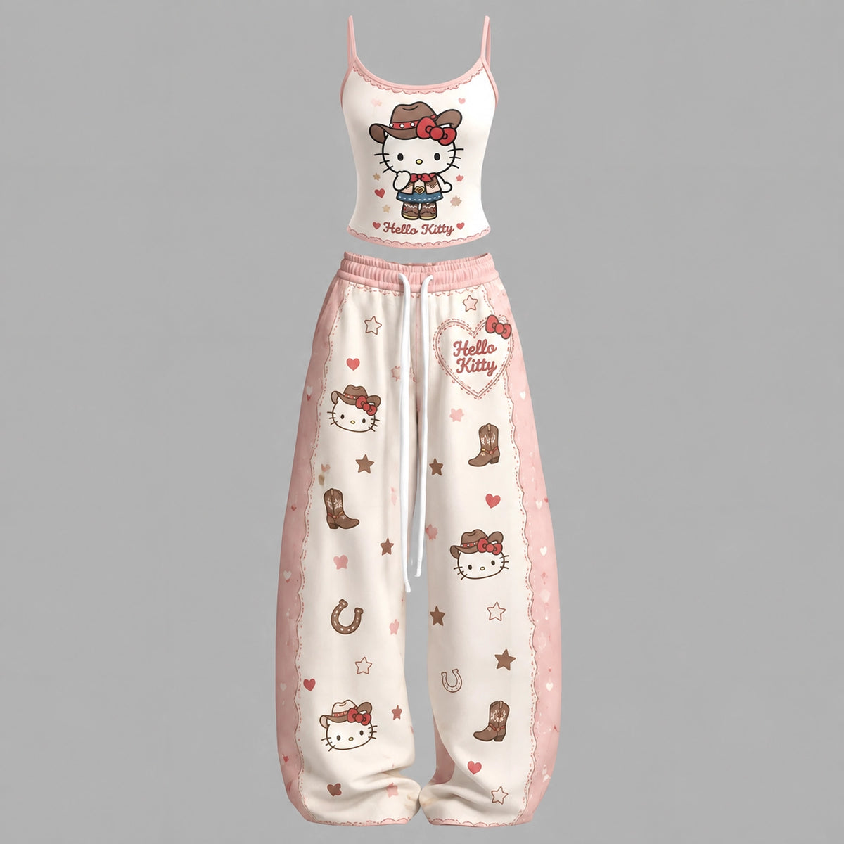 Hello Kitty Top & Elasticated Trousers Two-Piece Set