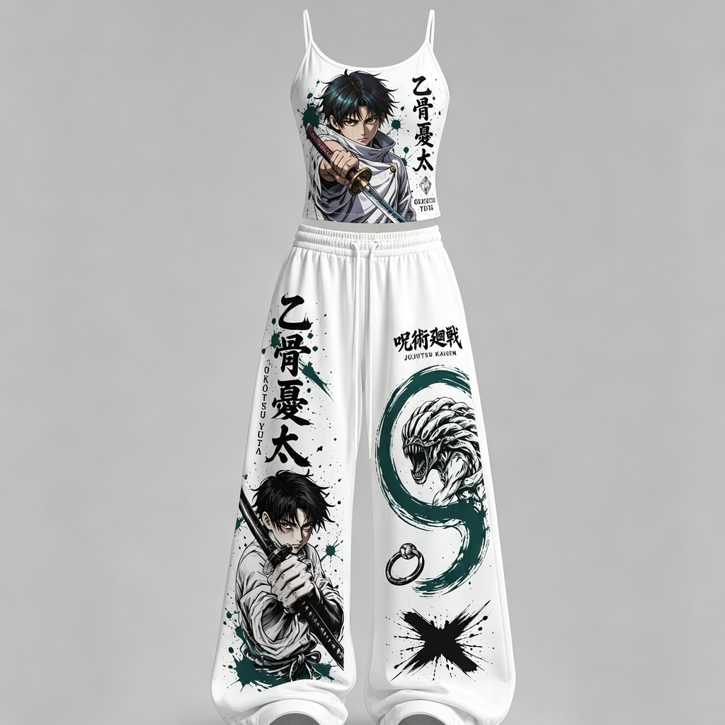 Jujutsu Kaisen Top & Elasticated Trousers Two-Piece Set