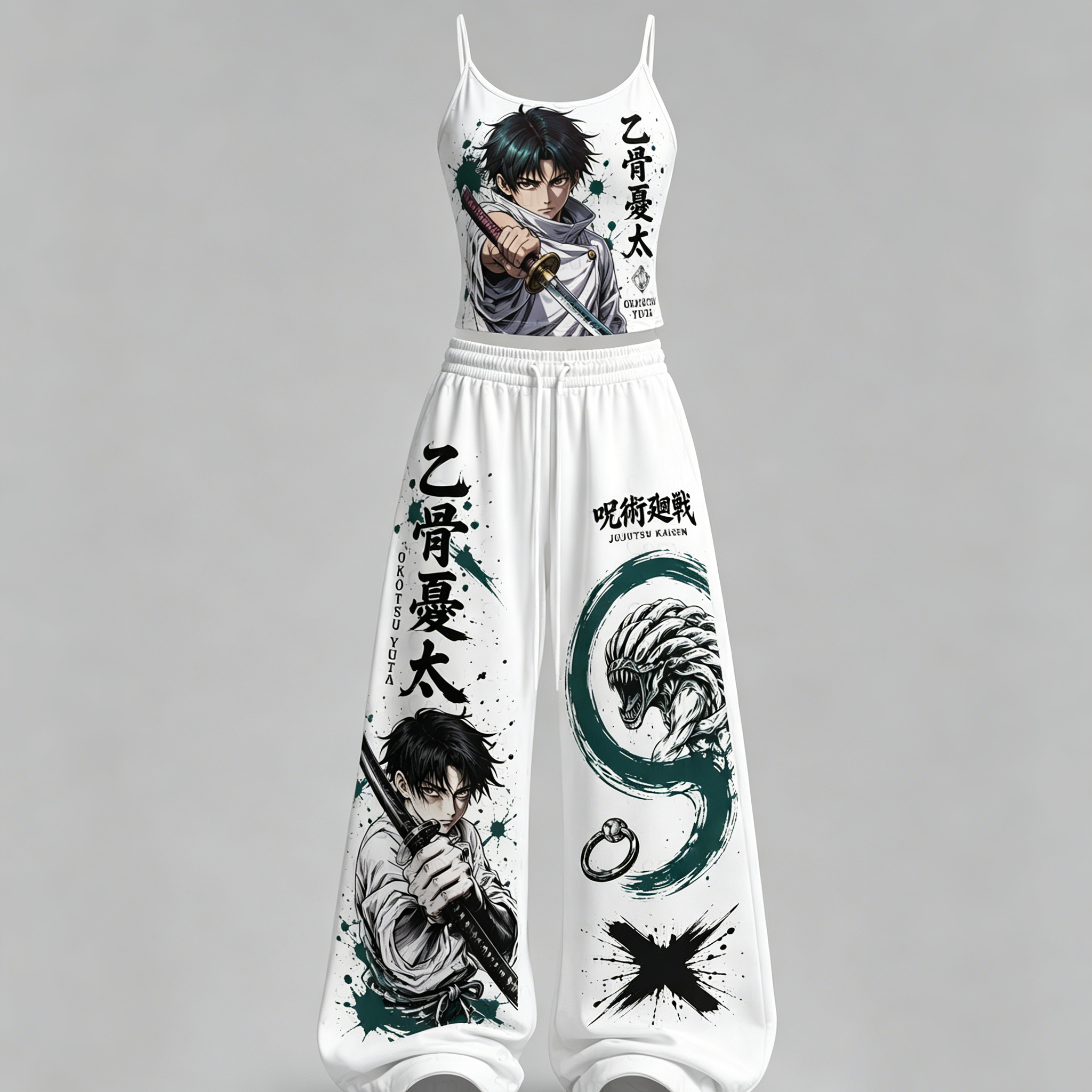 Jujutsu Kaisen Top & Elasticated Trousers Two-Piece Set