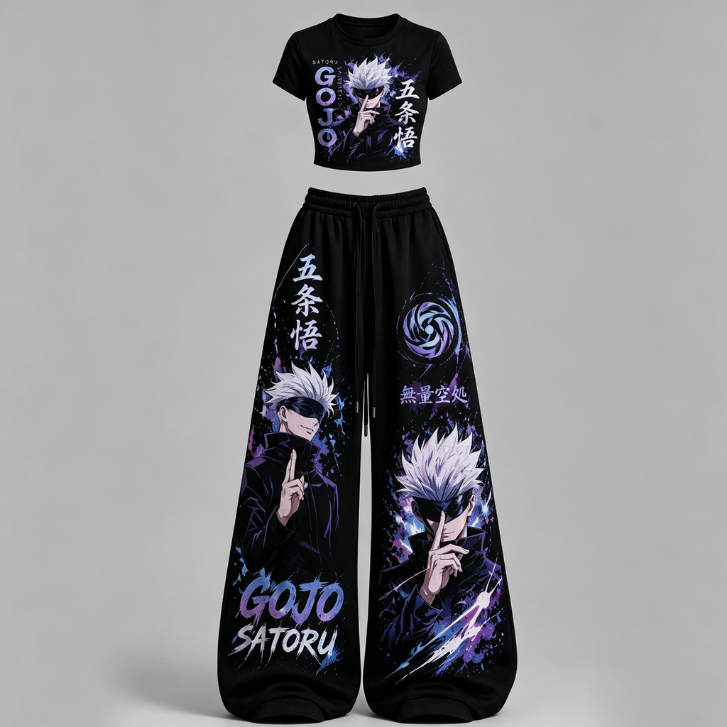 Jujutsu Kaisen Top & Elasticated Trousers Two-Piece Set
