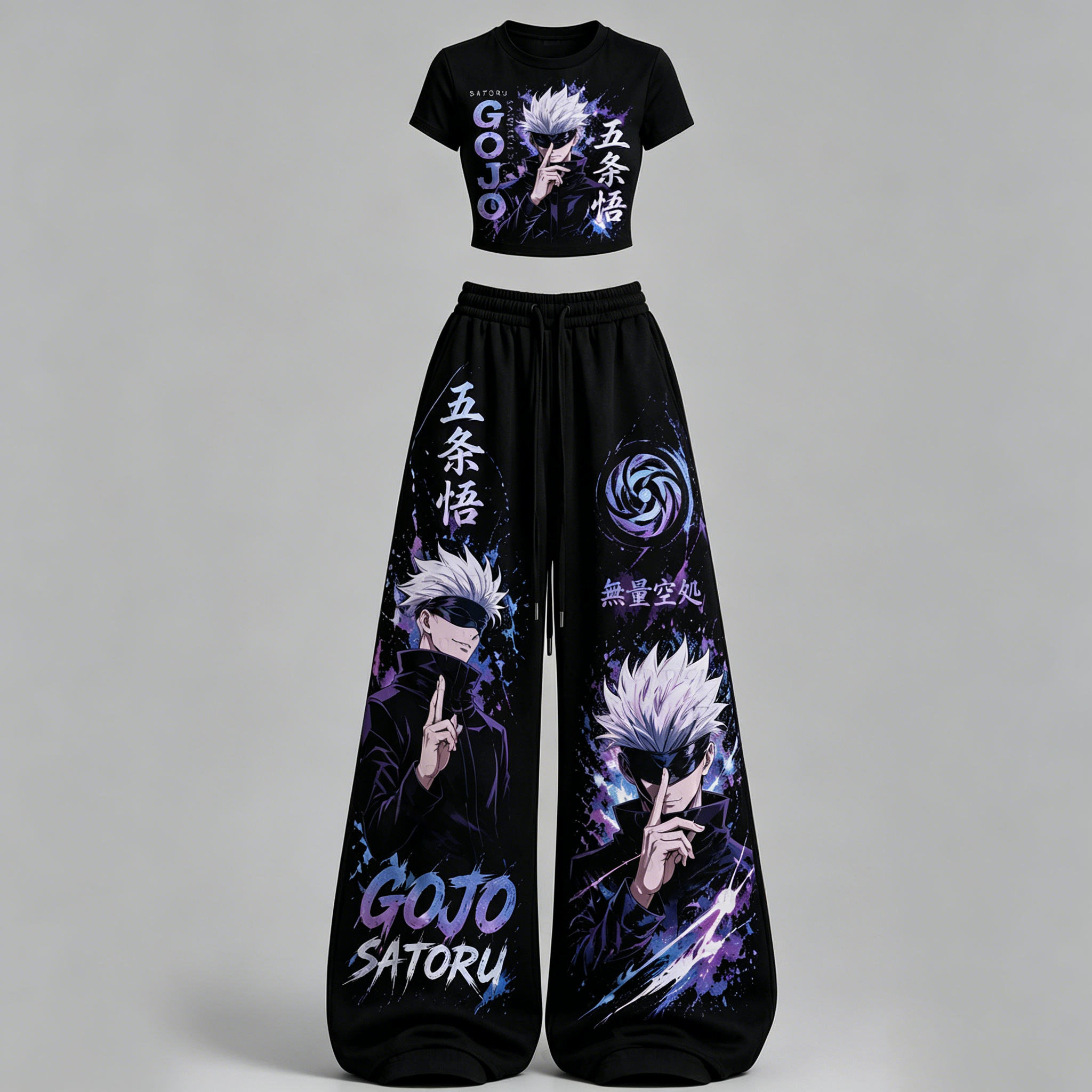 Jujutsu Kaisen Top & Elasticated Trousers Two-Piece Set