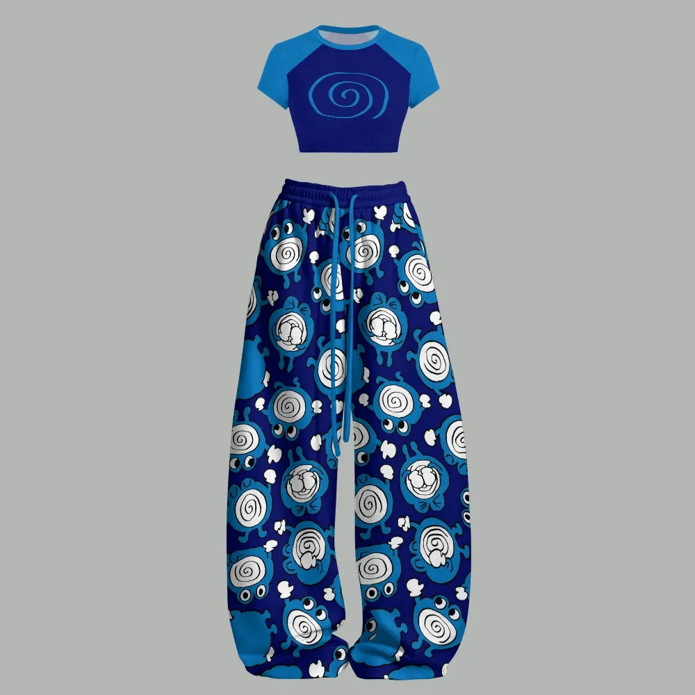 Pokémon Women's Crop Top and Elastic Waist Pants Set