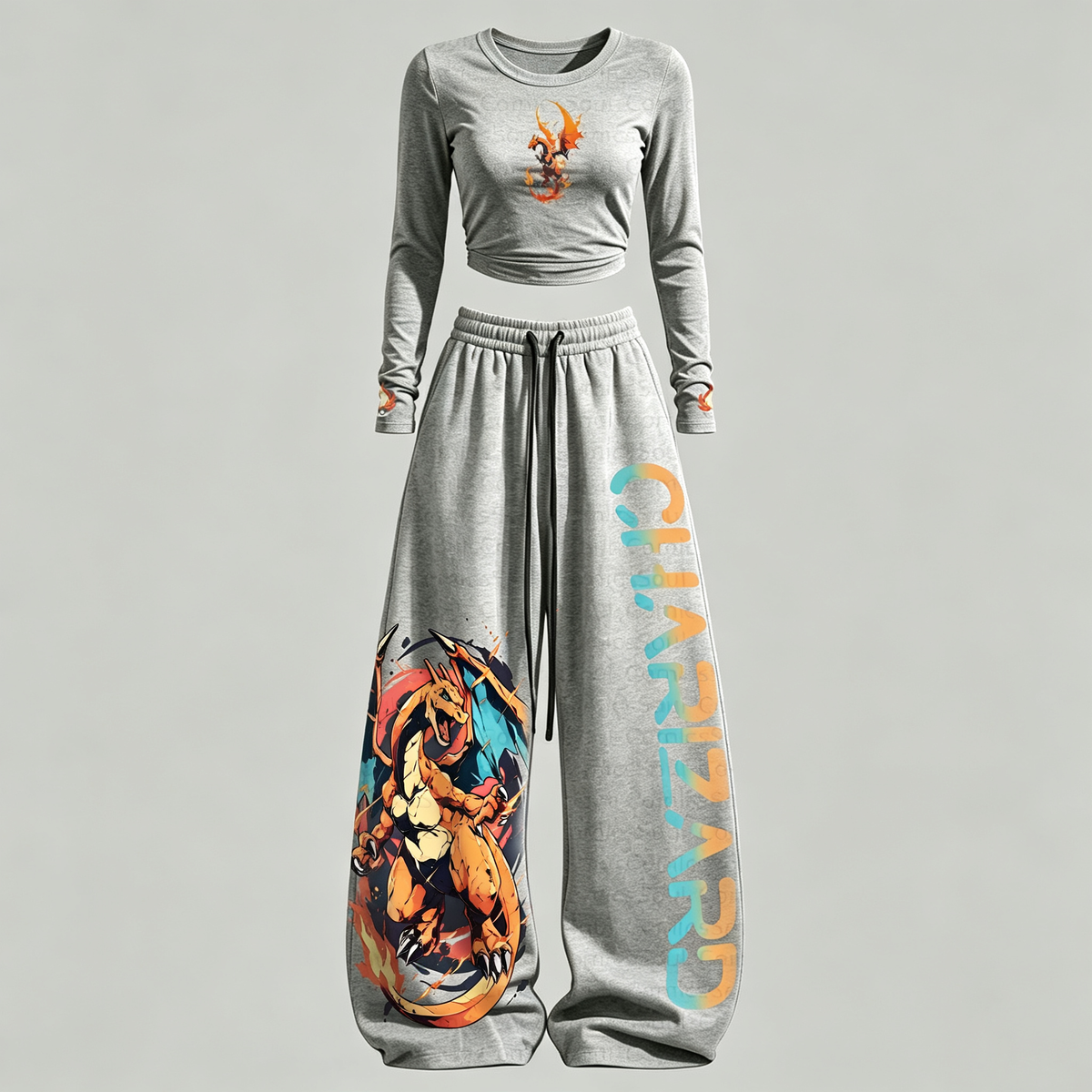 Pokémon Long-sleeved double-layer stretch pants set