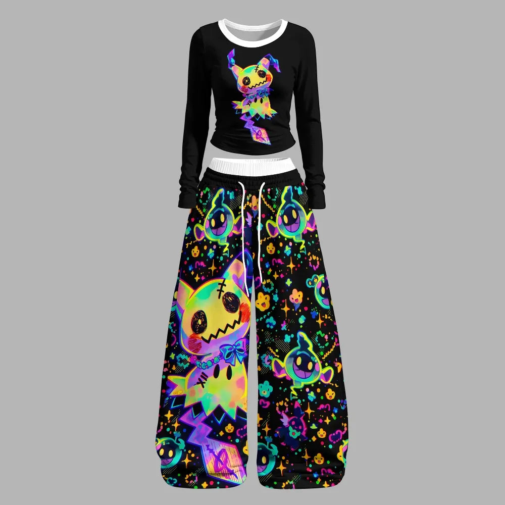 Pokémon Long-sleeved double-layer stretch pants set