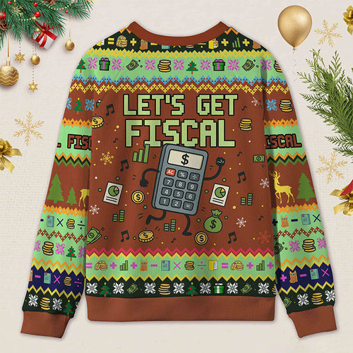 Personalized Accounting Hilarious Ugly Sweater Financial Christmas Gift for Accountants