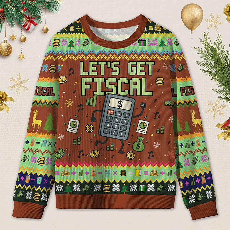 Personalized Accounting Hilarious Ugly Sweater Financial Christmas Gift for Accountants