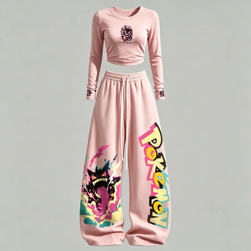 Pokémon Long-sleeved double-layer stretch pants set