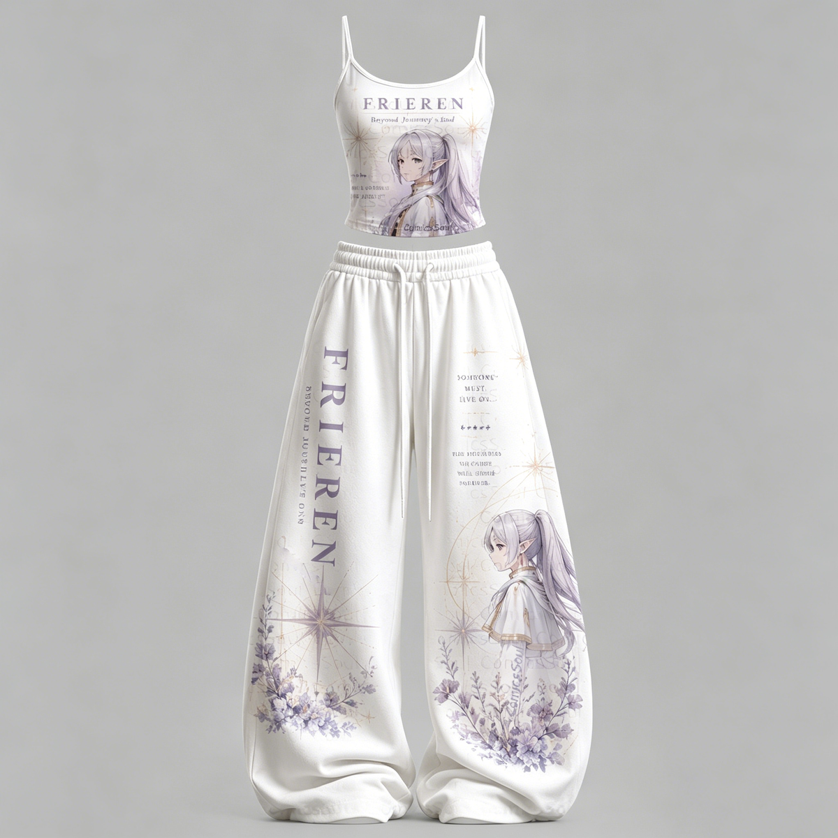 Frieren T-Shirt & Elasticated Trousers Two-Piece Set