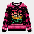 Personalized Just One More Chapter Ugly Sweater Holiday Gift for Book Lovers