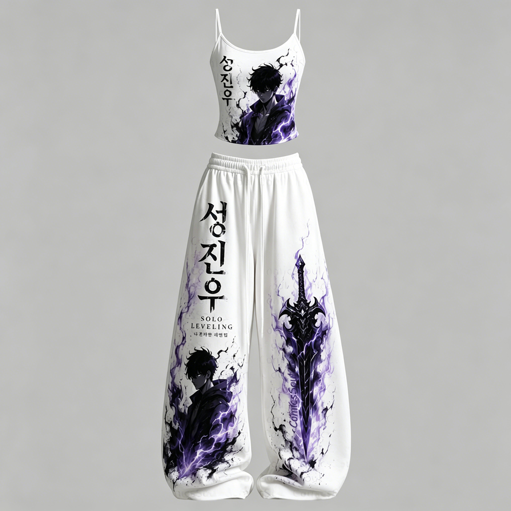 Solo Leveling T-Shirt & Elasticated Trousers Two-Piece Set
