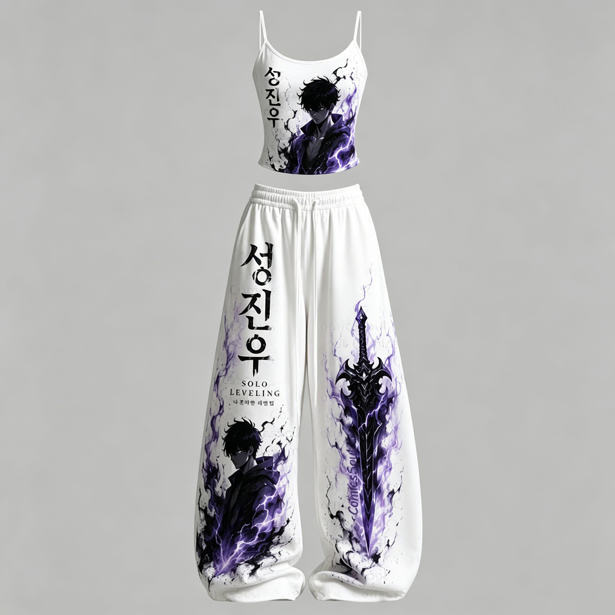 Solo Leveling T-Shirt & Elasticated Trousers Two-Piece Set
