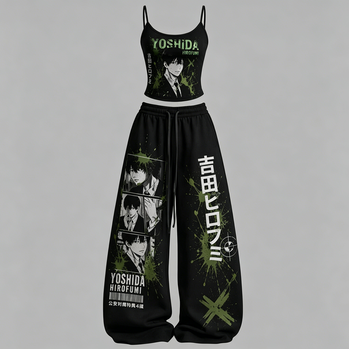 Chainsaw Man Top & Elasticated Trousers Two-Piece Set