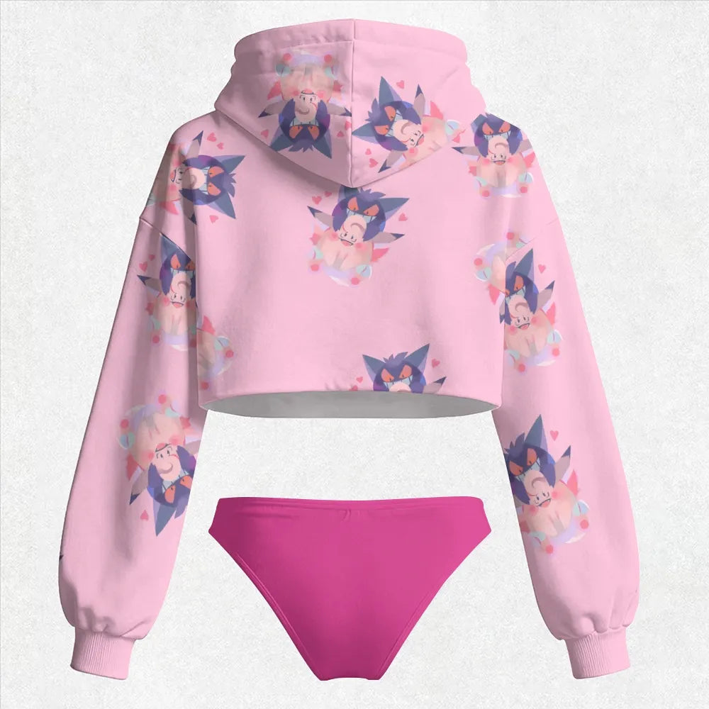 Pokémon Women's Cropped Hoodie & Thong Sets
