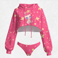 Pokémon Women's Cropped Hoodie & Thong Sets