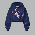 Pokémon Women's Cropped Long Sleeve Hoodie & High Waist Jogger Pants Two Piece Tracksuit Set
