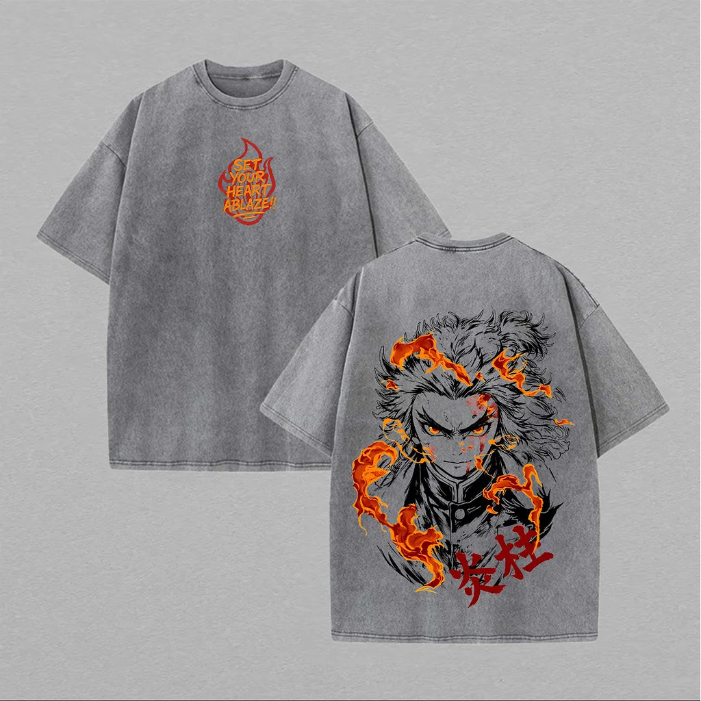 Vintage Oversized T-Shirt Demon Slayer
