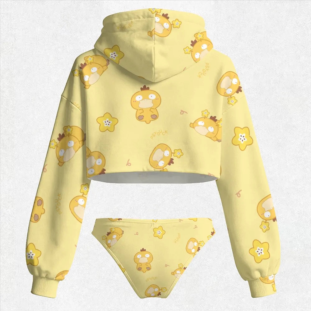 "Pokémon" Women's Cropped Hoodie & Thong Sets