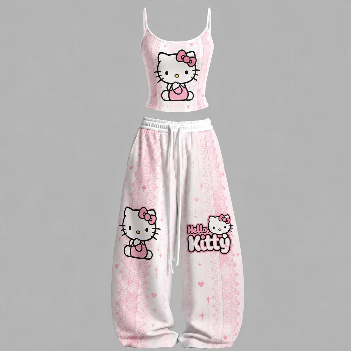 Hello Kitty Top & Elasticated Trousers Two-Piece Set
