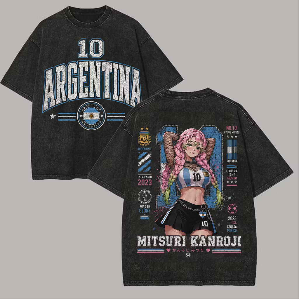 Demon Slayer World Cup USA 2026 Unisex Washed T-Shirt