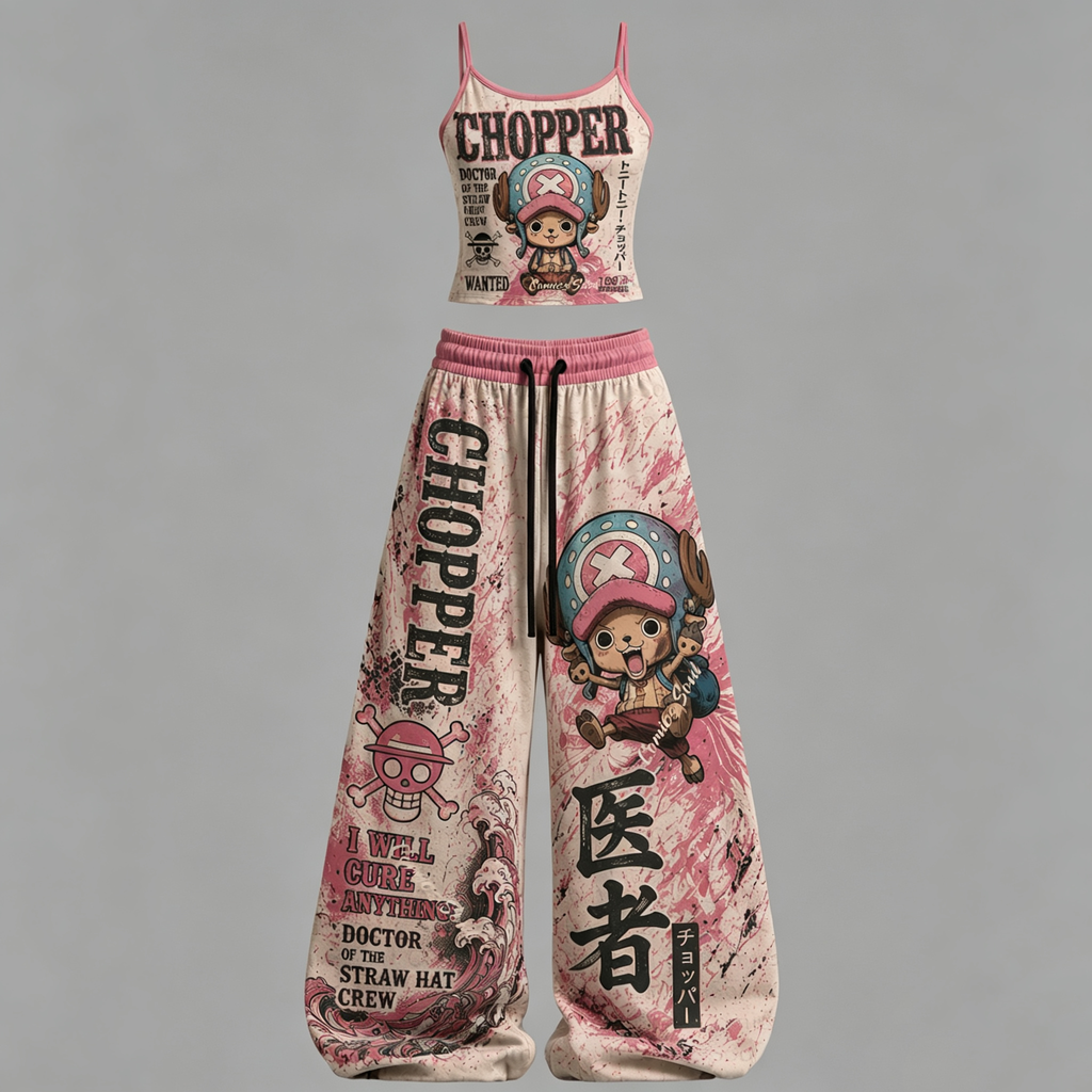 One Piece T-Shirt & Elasticated Trousers Two-Piece Set